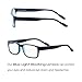 Readerest Blue Light Blocking Reading Glasses (Blue, 1.50 Magnification) Computer Eyeglasses With Thin Reflective Lens, Antiglare, Eye Strain, UV Protection, Stylish For Men And Women