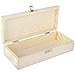 Creative DECO Larga Caja Madera para Decorar | 24 x 10.5 x 5.7 cm | con Tapa y Cerradura | para Decoracion Decoupage Almacenaje Objetos de Valor Juguetes Herramientas