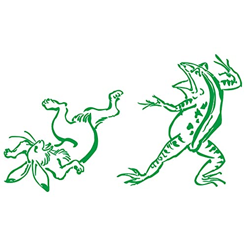 Sticker Shop Haru �J�b�e�B���O�X�e�b�J�[ ���b�Y�� �E�T�M�ƃJ�G���̑��o�Ό� 20cm (��)