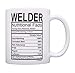 Welder Gifts Welder Nutritional Facts Label Gag Gift Gift Coffee Mug Tea Cup White