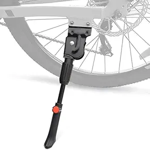 UDee Aluminium Adjustable Alloy Side Kickstand for Bicycle, Black