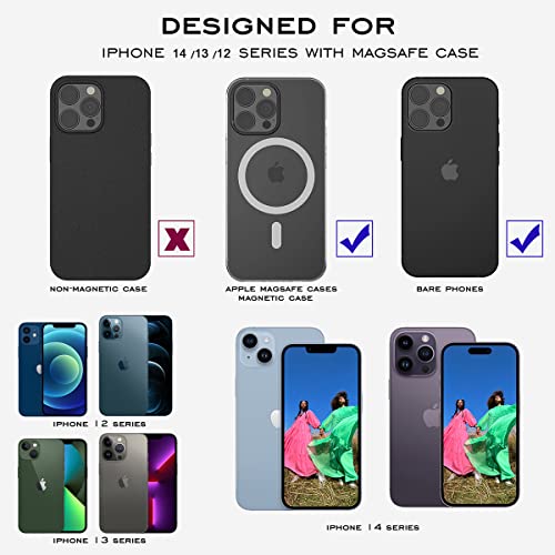 Magnetic Phone Ring Holder For Magsafe,Datimira Glitter Magnetic Grip Compatible With Iphone 14 13 12 Pro Max,Pro,Plus,Mini Mag Safe Accessories,Adjustable Kickstand Wireless Charging,Bling Rainbow #TOP3