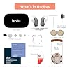 Lexie Lumen Self-Fitting OTC Hearing Aids - Bluetooth Enabled with Invisible Fit, Directional Microphones, Smartphone App Control, Replaceable Batteries, for Mild to Moderate Hearing Loss (Black)