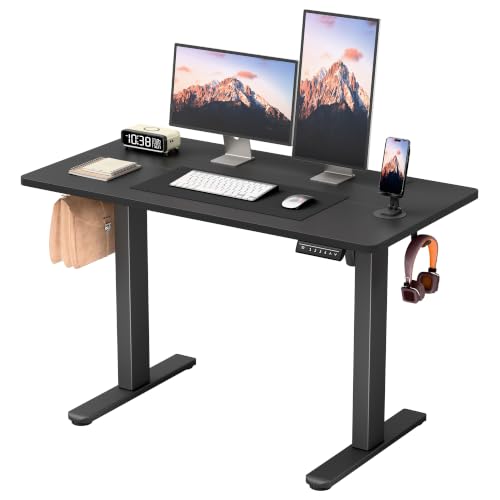 Furmax 45 Inches Electric Standing Desk, Home Office Desk with Phone Holder