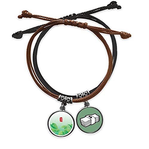 Pulsera de cuerda solar lluvia de veinticuatro términos con cierre de cuero ajustable cómodo