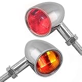 FATECIM 2X Motorcycle LED Bullet Turn Signal Lights Running Driving Lights Heavy Duty Motorbike Rear