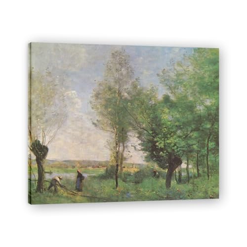 Tableau paysage français pour habiller un mur de bureau vide toile Coubron