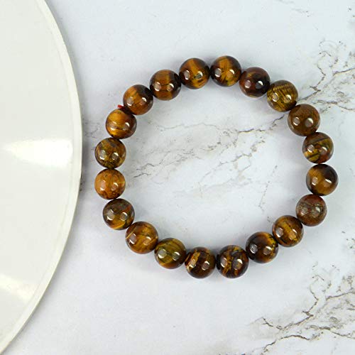 Image of Reiki Crystal Products Certified Natural Crystal Stone Round 10 mm Beads Bracelet for Men & Women | Reiki Charged Gemstone Jewellery Bracelet | Multiple Stone Variants Available