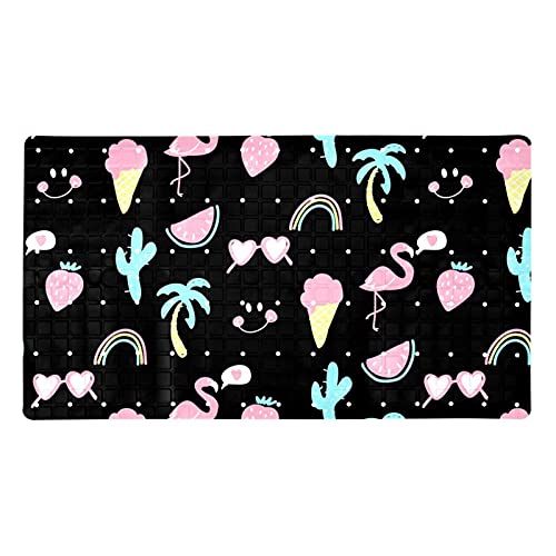 Tapis de bain antidérapant en PVC lavable 40x70 cm avec ventouses et drainage