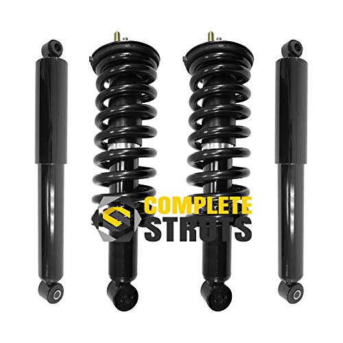COMPLETESTRUTS - Front Quick Complete Strut Assemblies with Coil Springs and Rear Shock Absorbers Replacement for 2005-2015 Nissan Xterra RWD - Set of 4