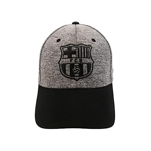 Gorra Oficial FC BARCELONA - Gris Negro - Tallaje Adulto - Ajustable