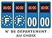 HADEXIA Pack 2 Paires Autocollant Stickers Plaque d'immatriculation Prenium ACDC - Numéro Personnalisé
