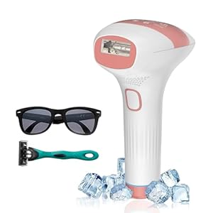 IPL Hair Removal Device for Women and Men, At-Home Ice-cooling Laser Epilator for Long-Lasting Hair Removal, Hair Remover for Nearly Painless Treatment, Facial, Bikini