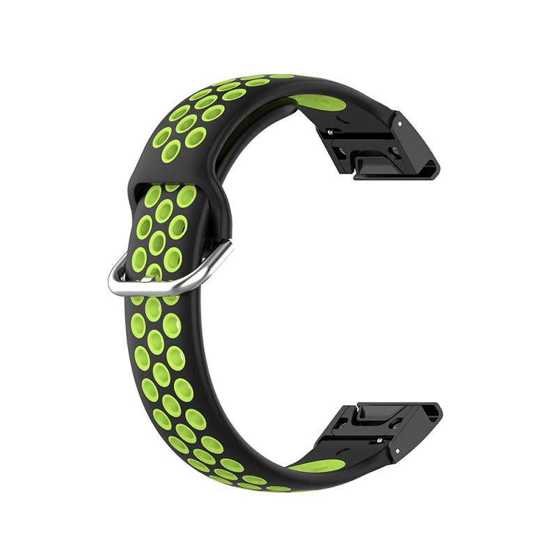 Bracelet silicone 26mm respirant et ajustable pour Garmin Fenix 7X