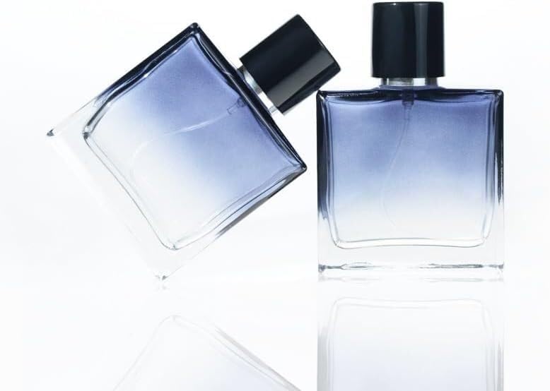 Minibutelki podróżne na perfumy, atomizer do perfum 30 ml/50 ml Gradientowe, płaskie, kwadratowe szklane perfumy w sprayu Pusta butelka z możliwością wielokrotnego napełniania Przenośny mini pojemnik