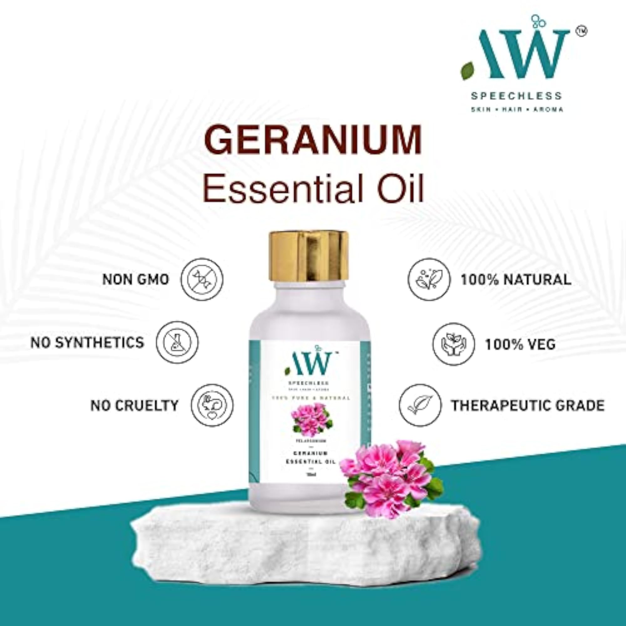 Geranium Essential Oil - 10ml, Therapeutic Grade