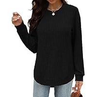 Women's Lightweight Crewneck Loose Fit Tunic Tops