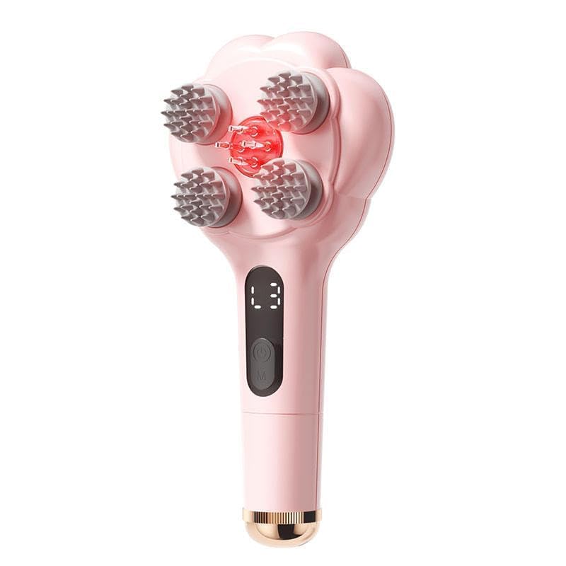 Image of AJIGNA MART Handheld Electric Scalp Head Massager with Red Light Therapy & Gentle Heating | Portable Hair Care & Stress Relief Massager for Men & Women