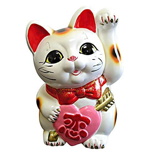 Amazon.co.jp: 常滑焼 招き猫 恋猫 6号 [6657]140/120/190 : ホーム