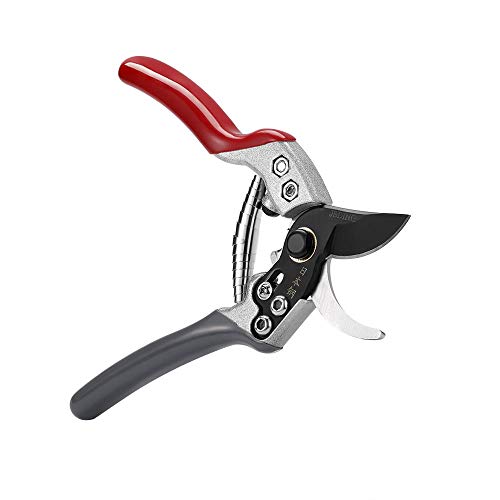 Preisvergleich Produktbild JSDing Gartenschere Baumschere Rebschere Professionelle Astscheren Premium Handscheren Top Gartenscheren rutschfestem Griff Schneiden von Ästen und Arrangieren von Blumen (Stil 3.Grau+Rot)