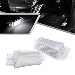 2Pcs Car Interior White LED Door Courtesy Light Fit for Volkswagen, Porsche for Audi A2 A3 A4 A5 A6 A7 S3 S4 S5 S6 Q5 Q7 TT Glove Box Footwell Light Luggage Trunk Lamp