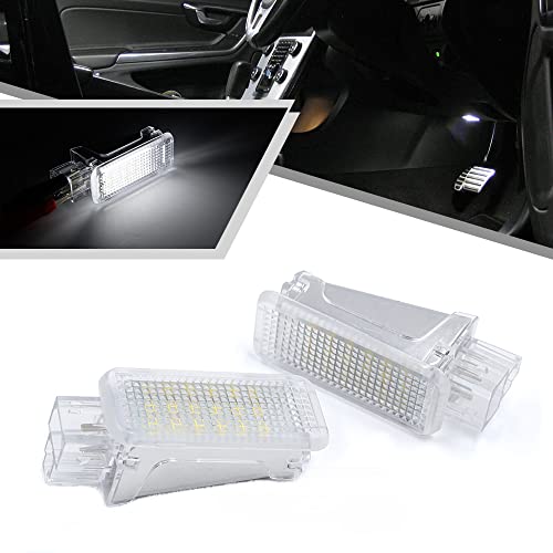 2Pcs Car Interior White LED Door Courtesy Light Fit for Volkswagen, Porsche for Audi A2 A3 A4 A5 A6 A7 S3 S4 S5 S6 Q5 Q7 TT Glove Box Footwell Light Luggage Trunk Lamp
