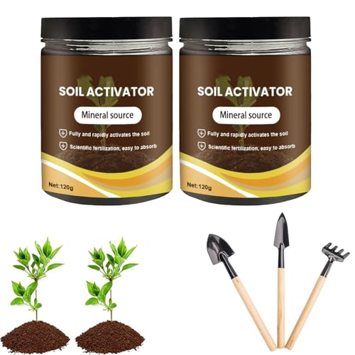 Activateur de sol pour plantes, engrais liquide pour plantes d'intérieur et d'extérieur, favorise l'enracinement des plantes, améliore la santé des sols (2PC,120G)