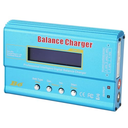 Image of Haofy LiPo Battery Balance Charger Metal LCD Display RC Battery Charger for NiMH NiCd Li Ion LFP SLA Packs, Multi Chemistry Support, Clear Screen, Compact Design for RC Users