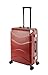 Produktbild Travelhouse - New York Wave - Reisekoffer Koffer Hartschalenkoffer M-65 cm - Kratzfeste Oberfläche TSA Schloss Alu-Rahmen Free Duty Bag Shopping-Funktion - Rot