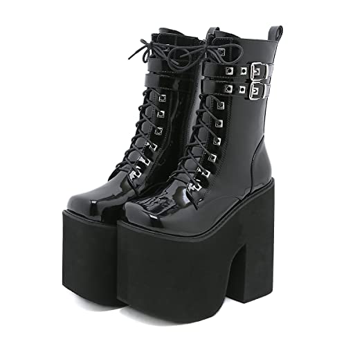Bottines plateforme cloutées pour vos soirées et festivals punk gothiques