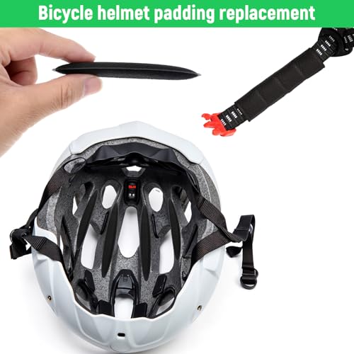 Guduling 2 Set Helmet Padding Inserts,Helmet Pads,Universal Bike Helmets Pads,Replacement Motorcycle Helmets Padding,for Scooter Skateboard Bike Motorcycle Cycling Sport - Thumbnail 7
