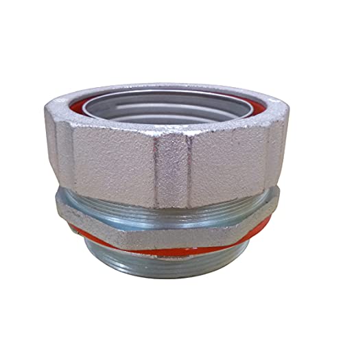 COREX 2" Liquid Tight Straight Conduit Fitting - Insulated Throat - Sealtight Connector - Zinc Plated Malleable Iron-image-32