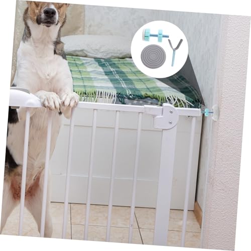 Protectores de pared de material resistente y varillas roscadas para puertas de bebés 7