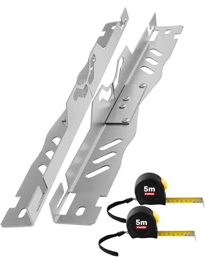 Heavy Duty Wheel Alignment Tool Kit, Toe Alignment Tool with Thickened Plates for Tough Use, Car Front End Alignment Tool for Fast Accurate Toe Adjust, DIY Wheel Alignment Kit for Automotive, Silver