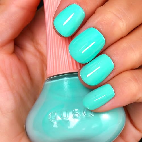 Lake Blue Nail Polish Nail Art Home Salon Long-lasting Finger Nail Art Varnish (Lake blue-53, 12 ML)