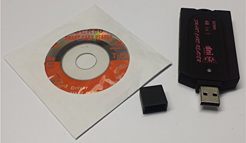 akrocard Smart Card Reader SCR80. Lector Tarjetas de Contacto (dni electrónico) - 3.0 USB ISO7816 SCR80