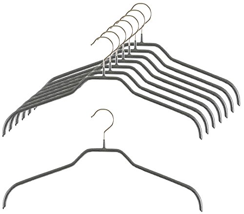 マワ すべり落ちない MAWAハンガー 「Man シリーズ」 シルエット41 ラメブラック 8本組 MA3210LBK-SET8