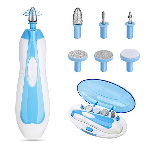 Prakal Manicure Pedicure Kit Professional Care Electric 6 in 1 Repair Nails Batery Operated Baby Armor