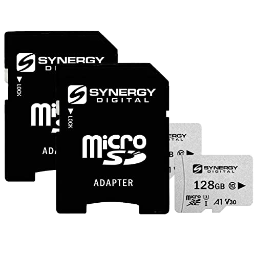 Synergy Digital (ViW[fW^) 128GB UHS-I MicroSDXC [J[h Canon PowerShot V10 VlogfW^JΉ - Class 10 U3 100MB/b 300V[Y - 2pbN