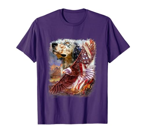 English Setter American Patriot for English Setter lover T-Shirt