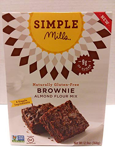Simple Mills Almond Flour Baking Mix, Gluten Free Brownie Mix, Easy to make in Brownie Pan, Chocolate Flavor, Made with whole foods, 6 Count (Packaging May Vary)