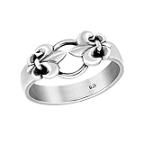 AeraVida Purely Stylish Mirrored Fleur de Lis or Lily Flower Symbolic and Meaningful .925 Sterling Silver Ring - 7