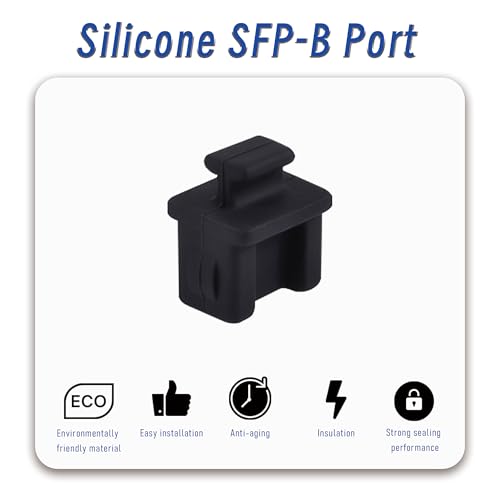 Image of 5 PCS SFP-B Port Anti-dust Plugs, Silicone Covers Caps Stoppers, Port Protector for Ethernet SFP Port, 0.55 x 0.47 x 0.67 (LxWxH)