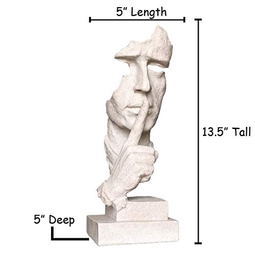 Estatua Busto Pensador Decorativa de Resina 13 in miniatura 3