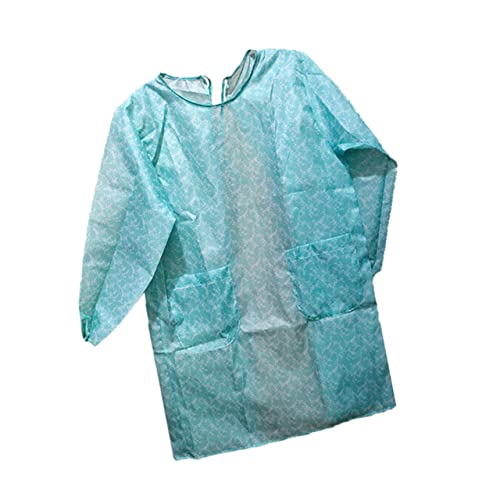 NULYLU 1pc Housework Apron Beauty Apron Polyester Apron Full Sleeve Apron near Me Apron Dress Apron with Sleeves Waterproof Apron Home Apron Full Sleeve Waitress Apron Bib Apron Blue