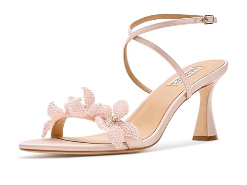 Badgley Mischka Womens Whitney Champagne Satin 10 Medium