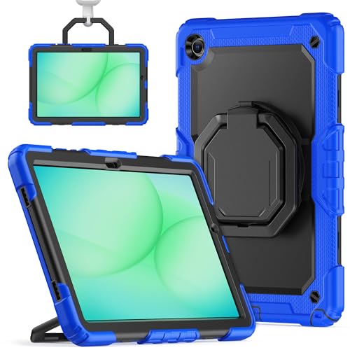 Coque antichoc Samsung Tab A11 Plus avec poignée rotative et bandoulière robuste
