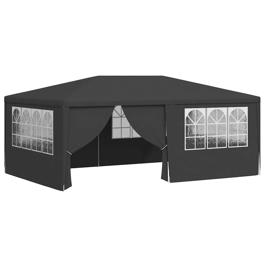 Genérico Carpa Profesional para Fiestas con Paredes Gris 90 g/m² 4x6 m,Casa y jardín,Jardín,Artículos de Exterior,Estructuras de Exteriores,Carpas y cenadores-48537