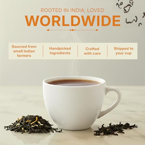 Image of Tealeaf & Co. Earl Grey Black Tea Blended with Bergamot Extract (Loose Leaf Form) - Premium Sweet & Sour Flavored Tea - Contains Low Caffeine - Upto 50 Servings (3.52oz /100gm)
