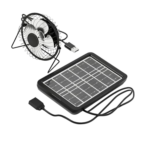 NRVTRE Extractor silencioso de Funcionamiento Solar con Fuertes flujos de Aire, Adecuado para reducción de Temperatura Interior y Ventilador de refrigeración de Escritorio de Aire Fresco